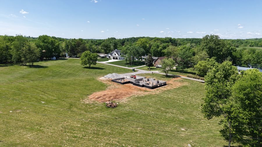 Construction progress — foundation stage